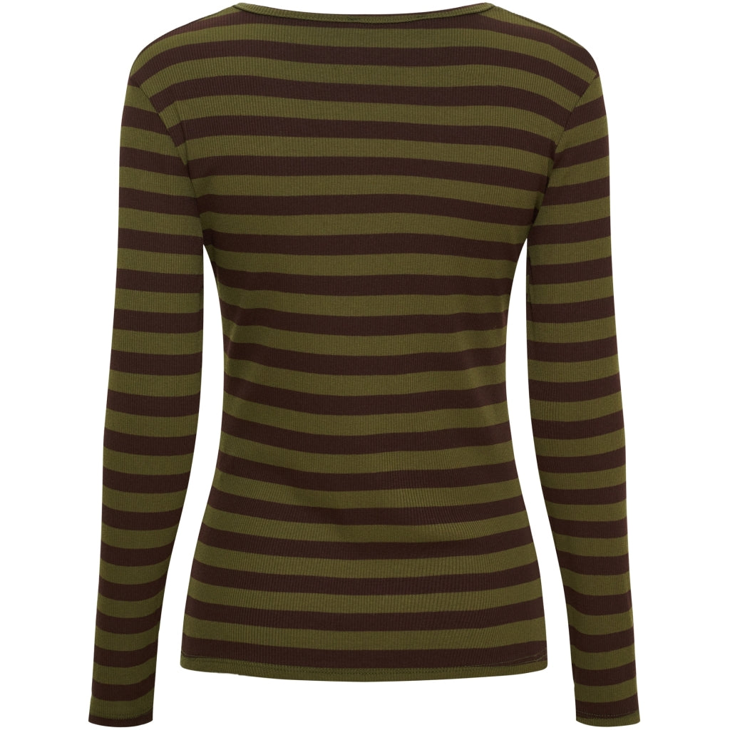 MARTA DU CHATEAU Marta du Chateau dame langærmet t-shirt MdcBegonia 7702 LS Tee Moro/Sottobosco