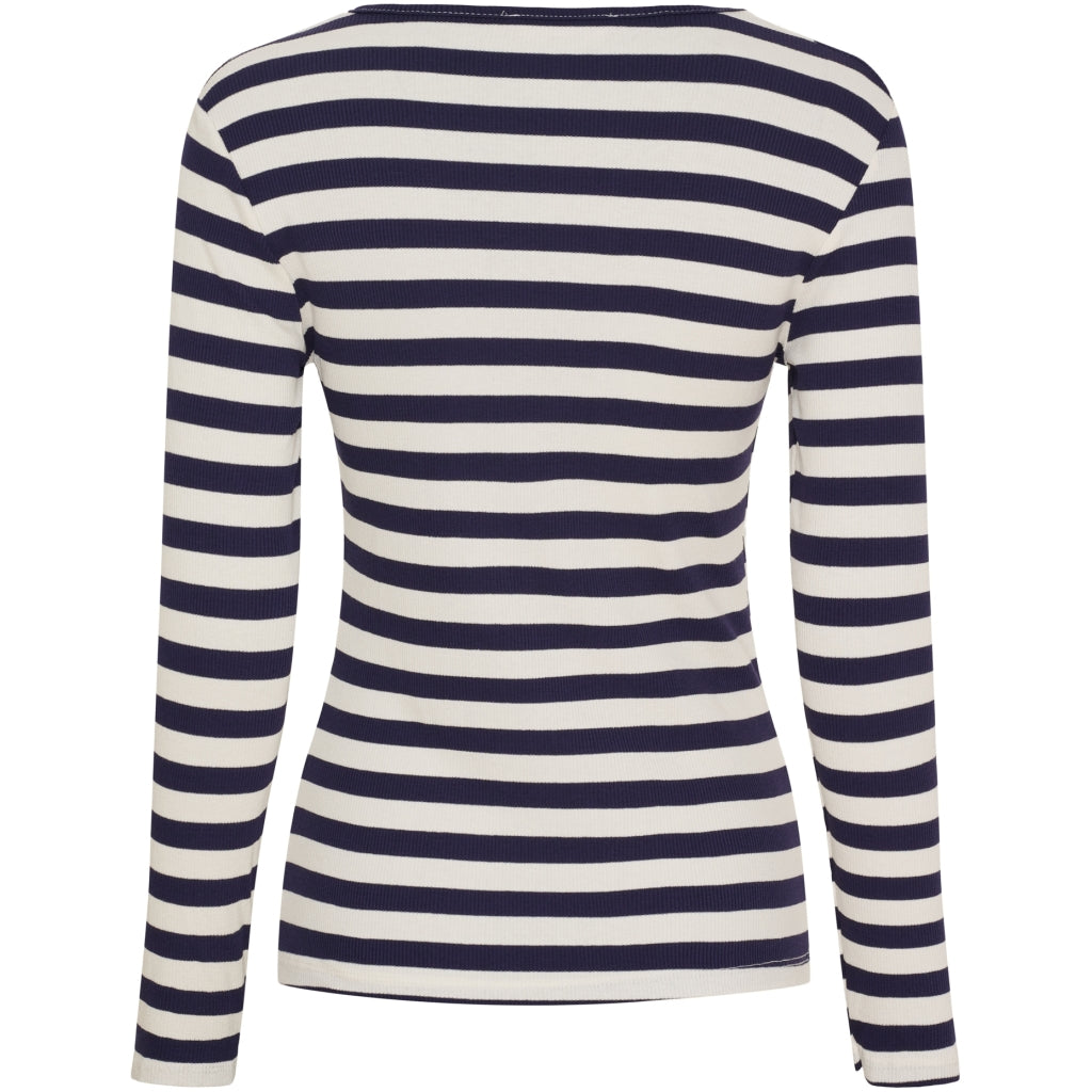 MARTA DU CHATEAU Marta du Chateau dame langærmet t-shirt MdcBegonia 7702 LS Tee Navy