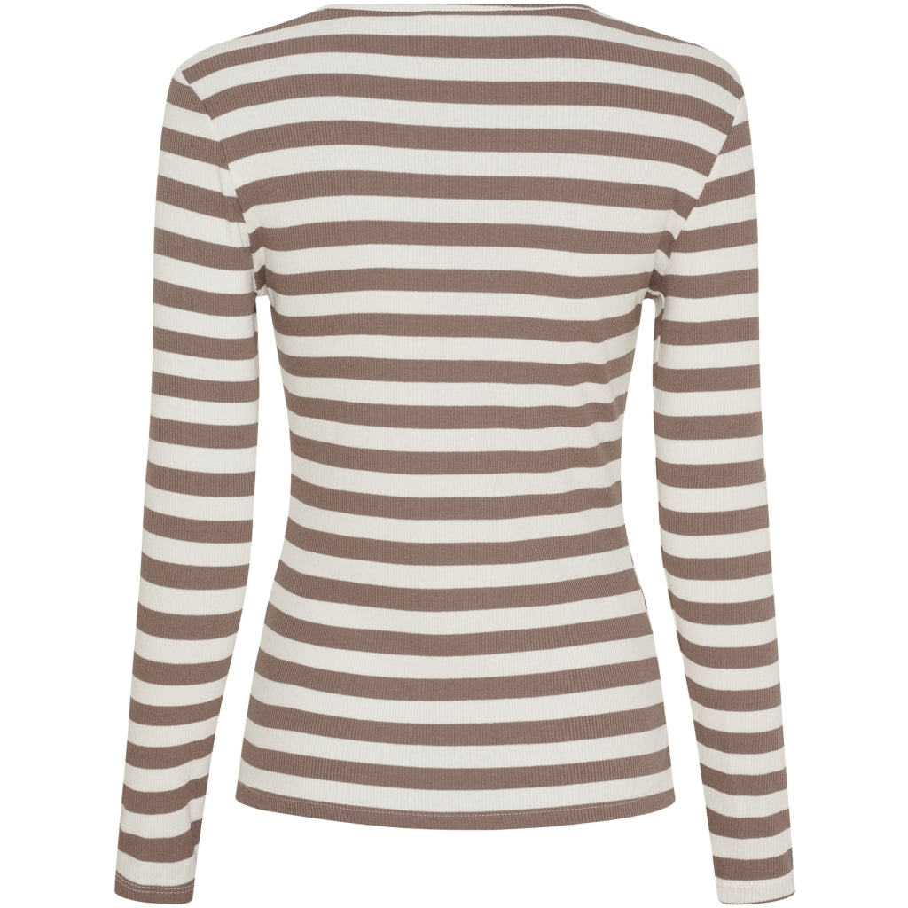 MARTA DU CHATEAU Marta du Chateau dame langærmet t-shirt MdcBegonia 7702 LS Tee Tortora