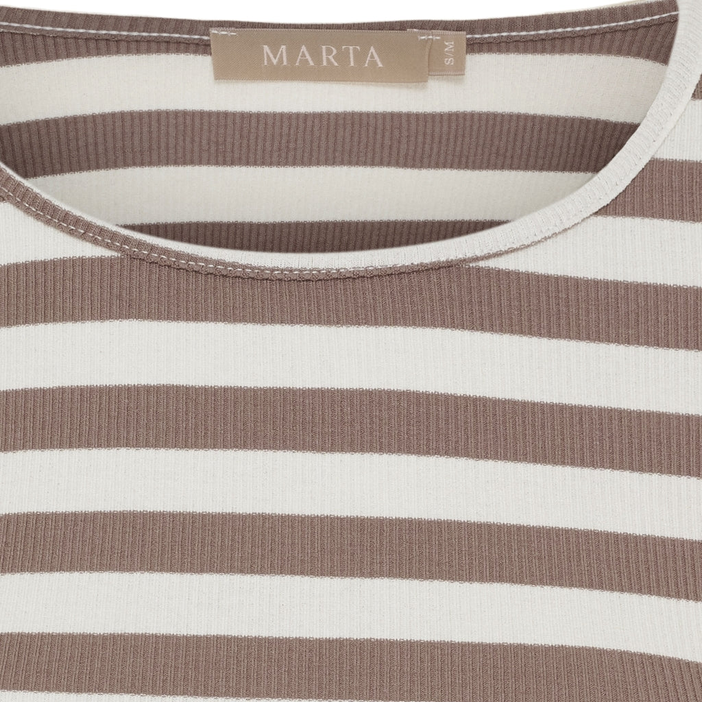MARTA DU CHATEAU Marta du Chateau dame langærmet t-shirt MdcBegonia 7702 LS Tee Tortora