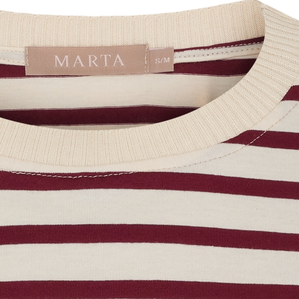 MARTA DU CHATEAU Marta du Chateau dame langærmet t-shirt MdcKara 58709 LS Tee Bordeaux