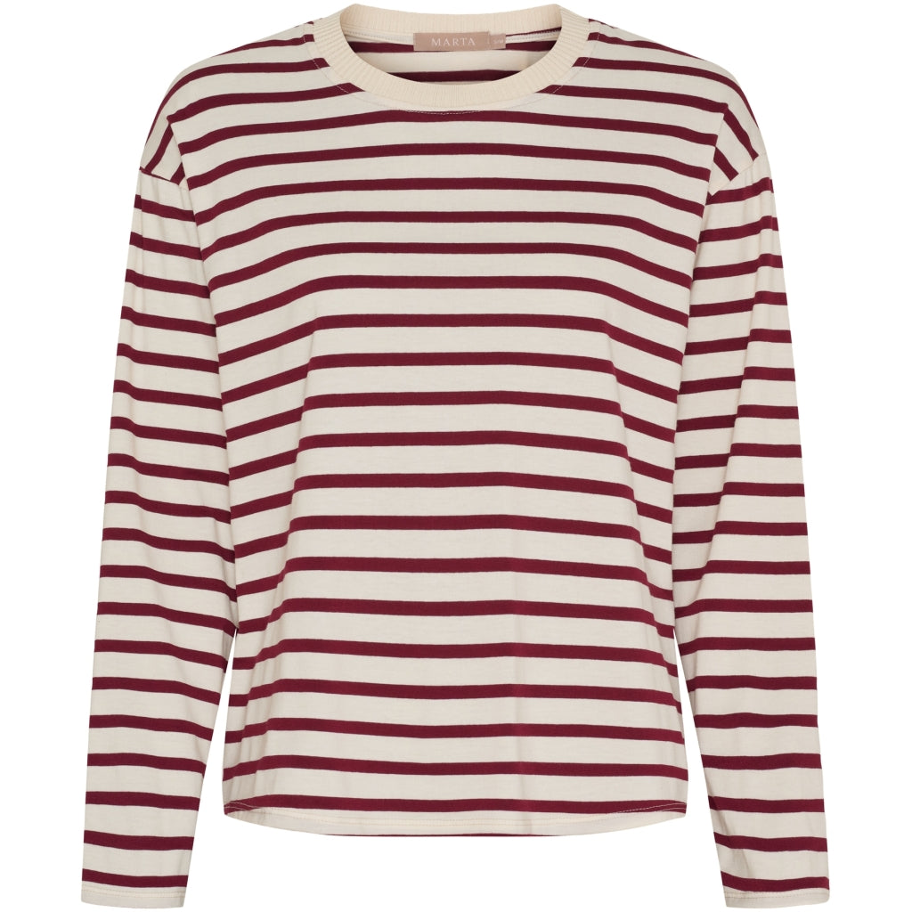 MARTA DU CHATEAU Marta du Chateau dame langærmet t-shirt MdcKara 58709 LS Tee Bordeaux