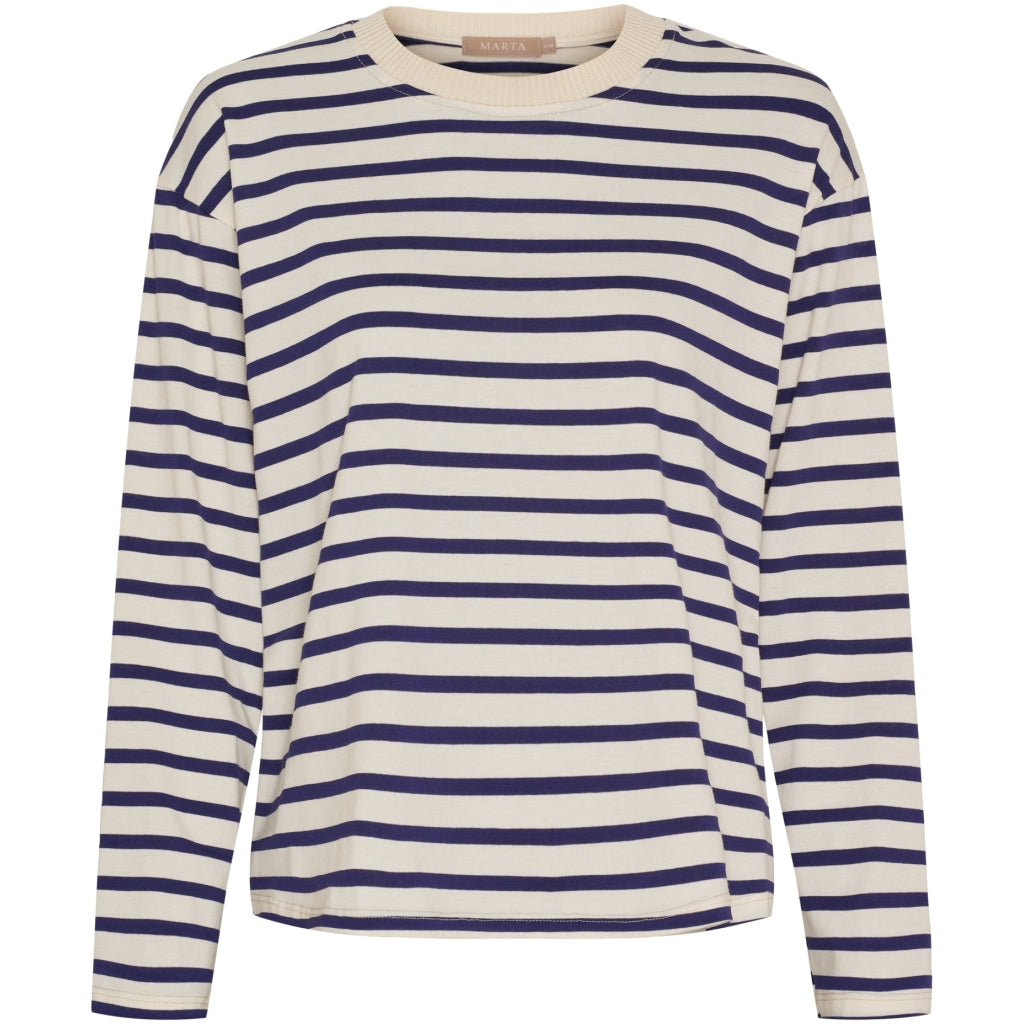 MARTA DU CHATEAU Marta du Chateau dame langærmet t-shirt MdcKara 58709 LS Tee Navy