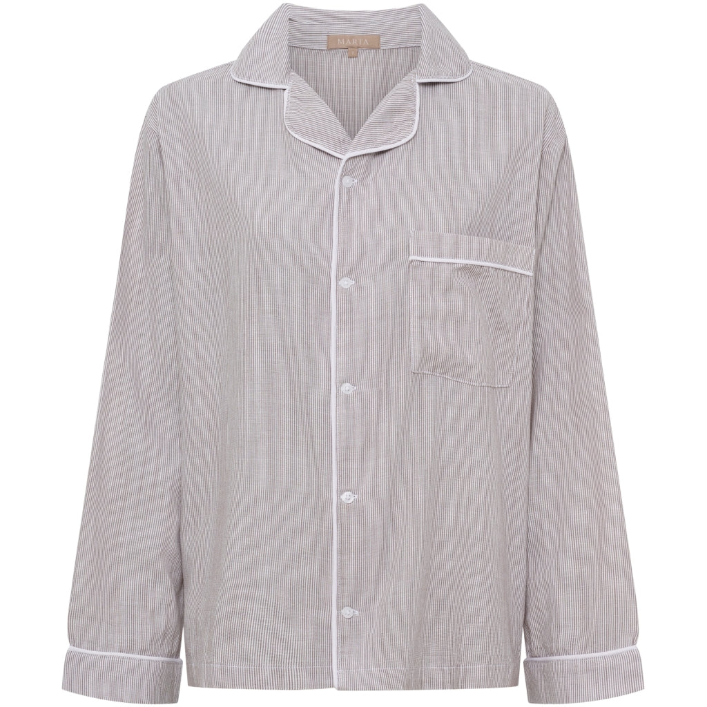 MARTA DU CHATEAU Marta du Chateau dame pyjamas skjorte MdcPil MN140125-003 Shirt Light Brown