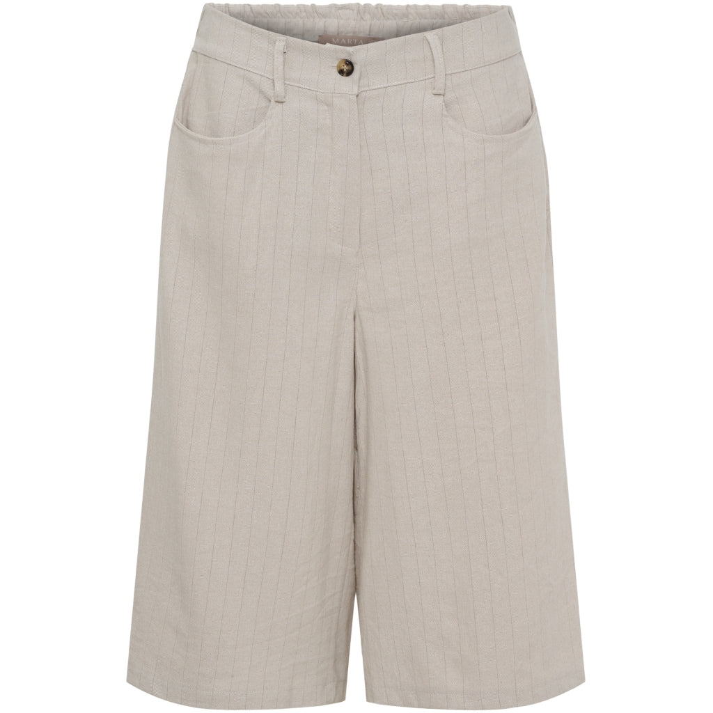MARTA DU CHATEAU Marta du Chateau dame shorts MdcAdrielle 8053 Pant Beige Stripe