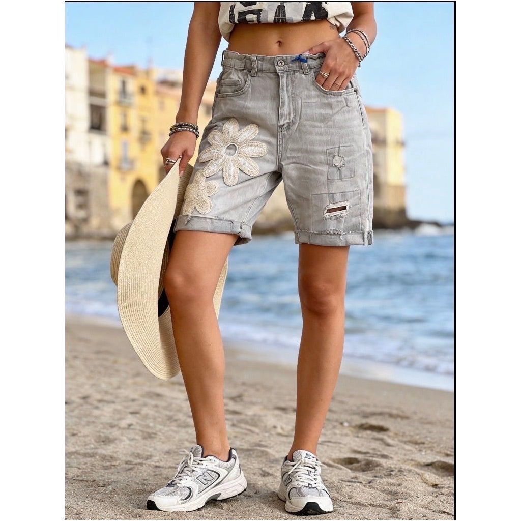 MARTA DU CHATEAU Marta du Chateau dame shorts MdcKiet SW12132 Jeans Denim