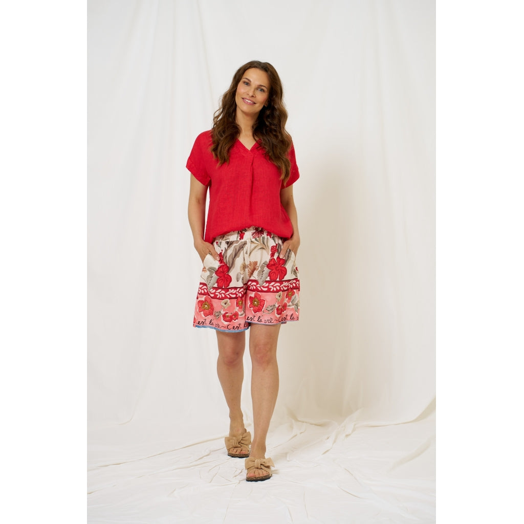 MARTA DU CHATEAU Marta du Chateau dame shorts MdcTora 266194 Shorts Red