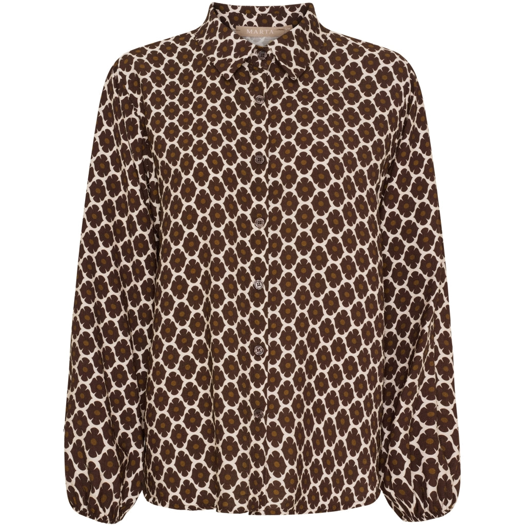 MARTA DU CHATEAU Marta du Chateau dame skjorte MdcAntares 7706 Shirt Marrone2158tpl