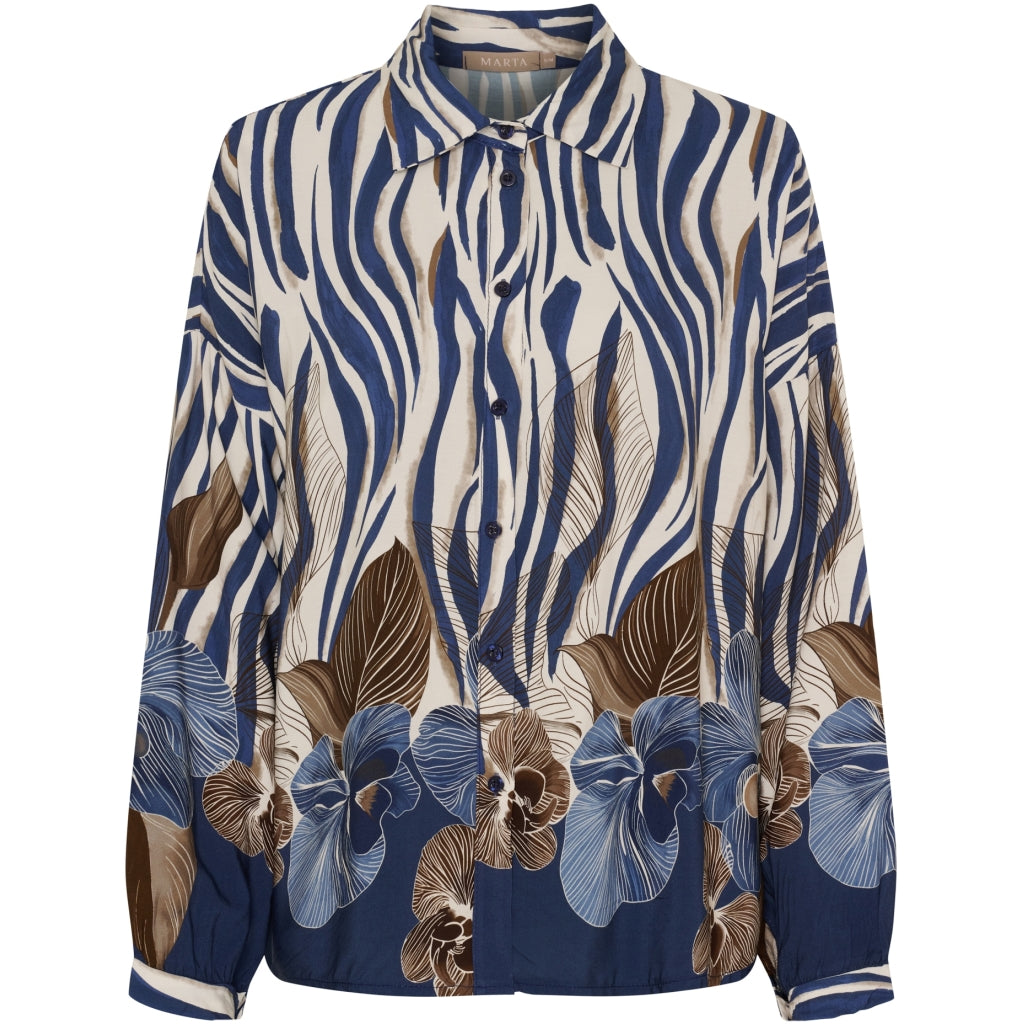 MARTA DU CHATEAU Marta du Chateau dame skjorte MdcCapri 2615 Shirt JeansPH1344B