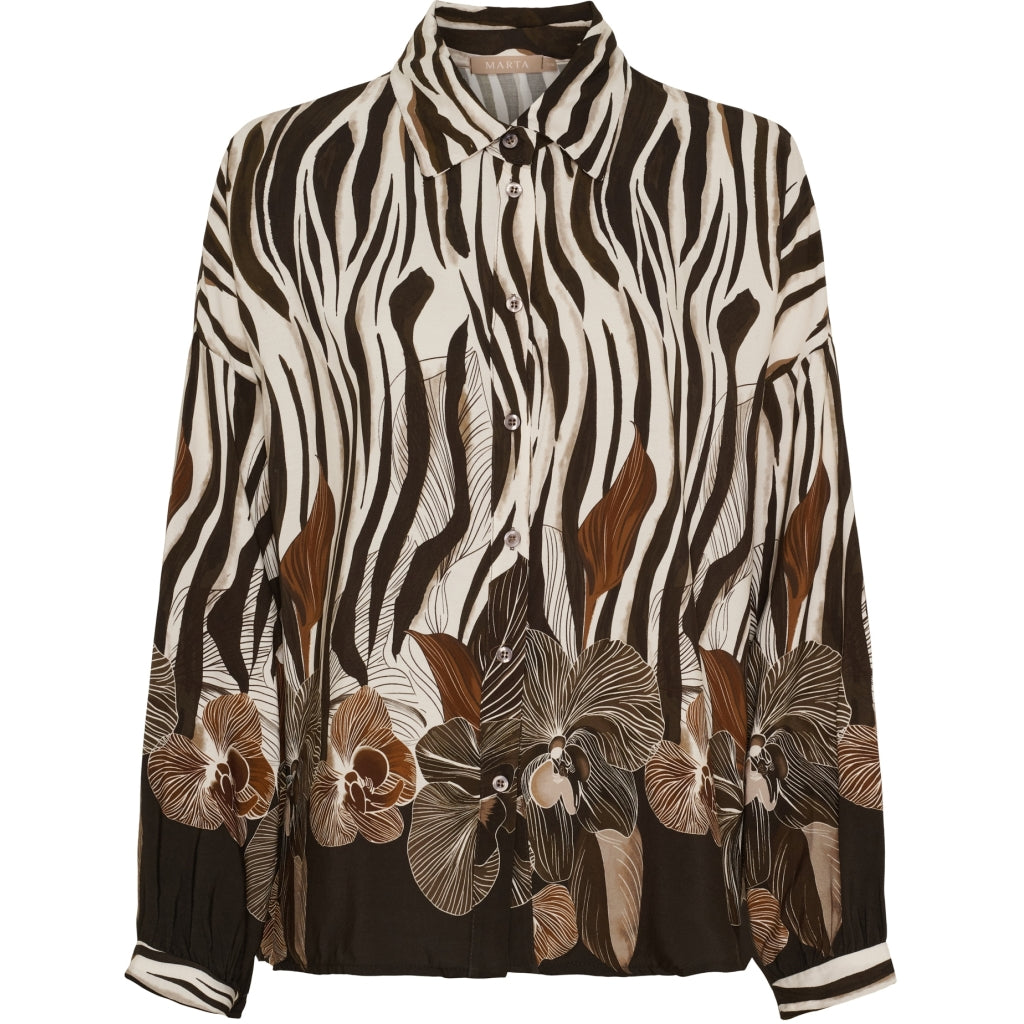 MARTA DU CHATEAU Marta du Chateau dame skjorte MdcCapri 2615 Shirt MoroPH1344DB
