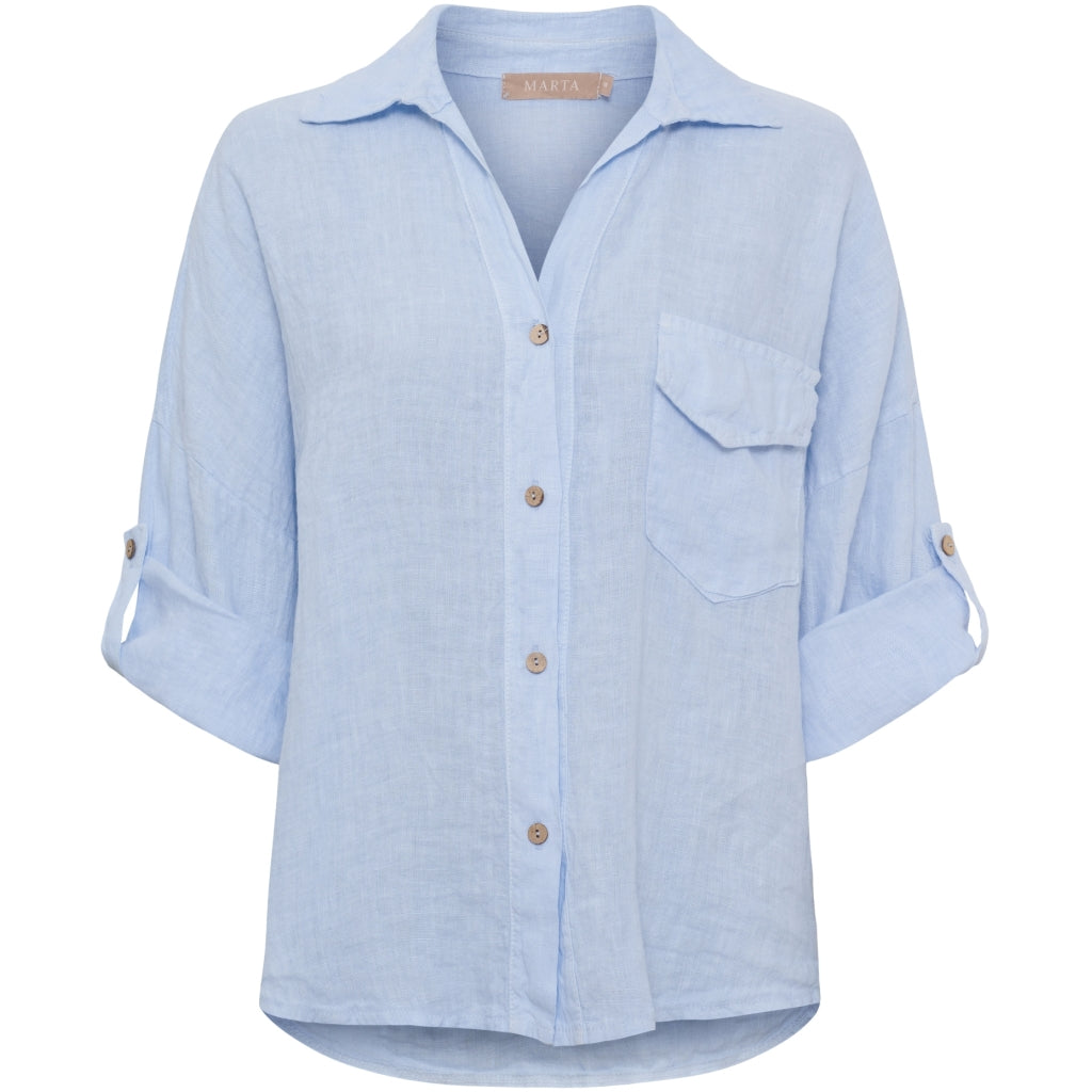 MARTA DU CHATEAU Marta du Chateau dame skjorte MdcDaira 266152 Shirt Cielo