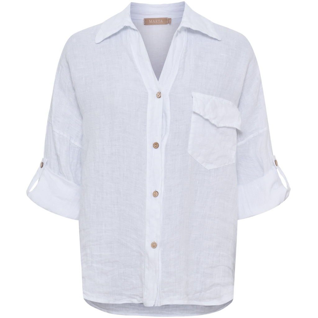 MARTA DU CHATEAU Marta du Chateau dame skjorte MdcDaira 266152 Shirt Optical White