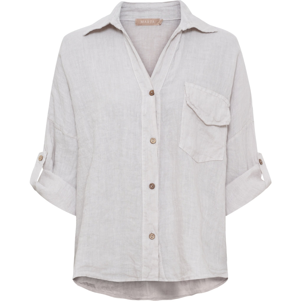 MARTA DU CHATEAU Marta du Chateau dame skjorte MdcDaira 266152 Shirt Sabbia