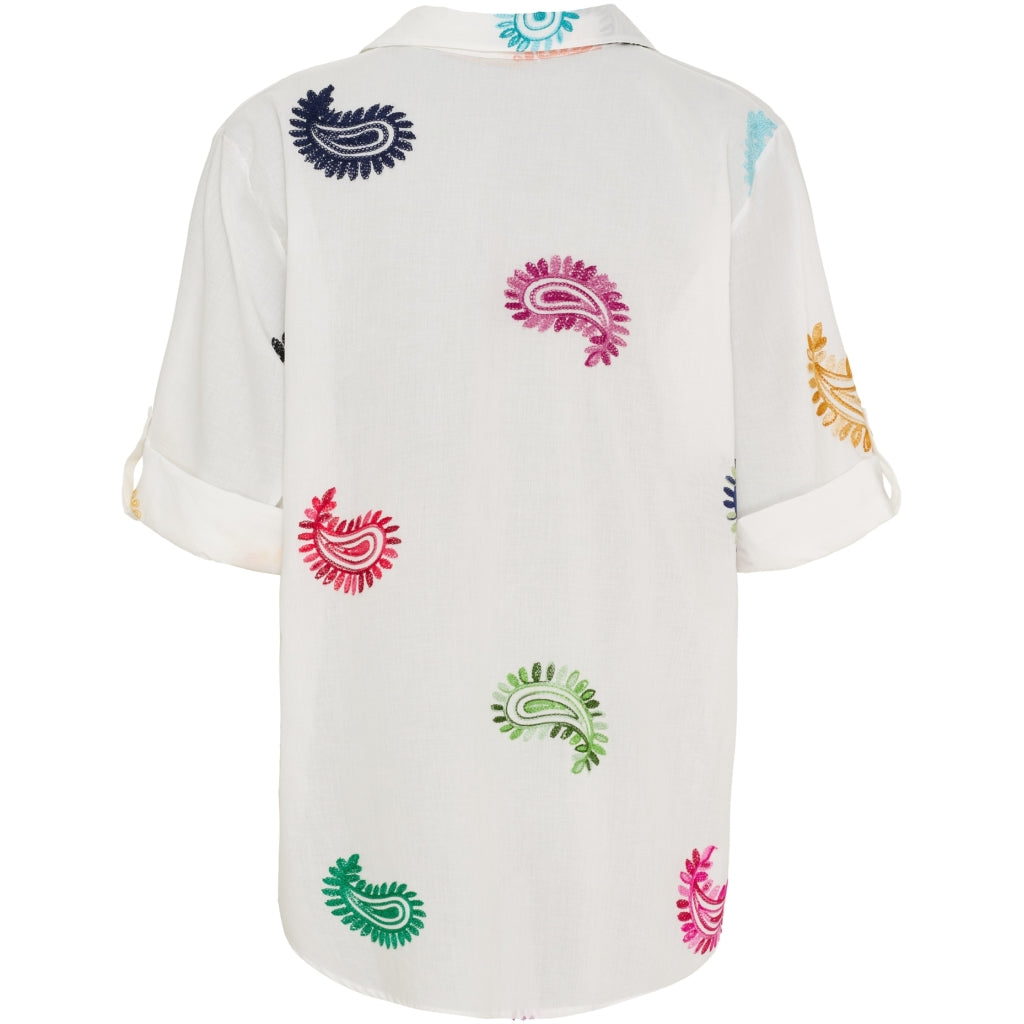 MARTA DU CHATEAU Marta du Chateau dame skjorte MdcEster 5155 Shirt White Multi Cashmere