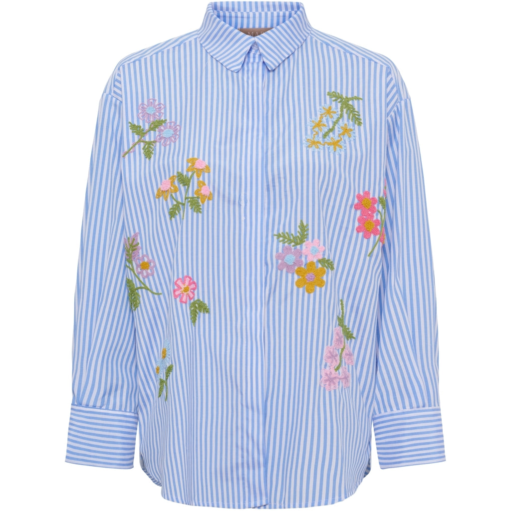 MARTA DU CHATEAU Marta du Chateau dame skjorte MdcJudika 269113 Shirt Blue Stripe