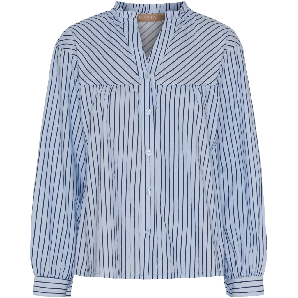 MARTA DU CHATEAU Marta du Chateau dame skjorte MdcKalina 7881 Shirt BlueScuro5888tpg