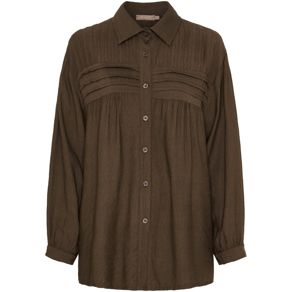 MARTA DU CHATEAU Marta du Chateau dame skjorte MdcLagoon 7546 Shirt Moro
