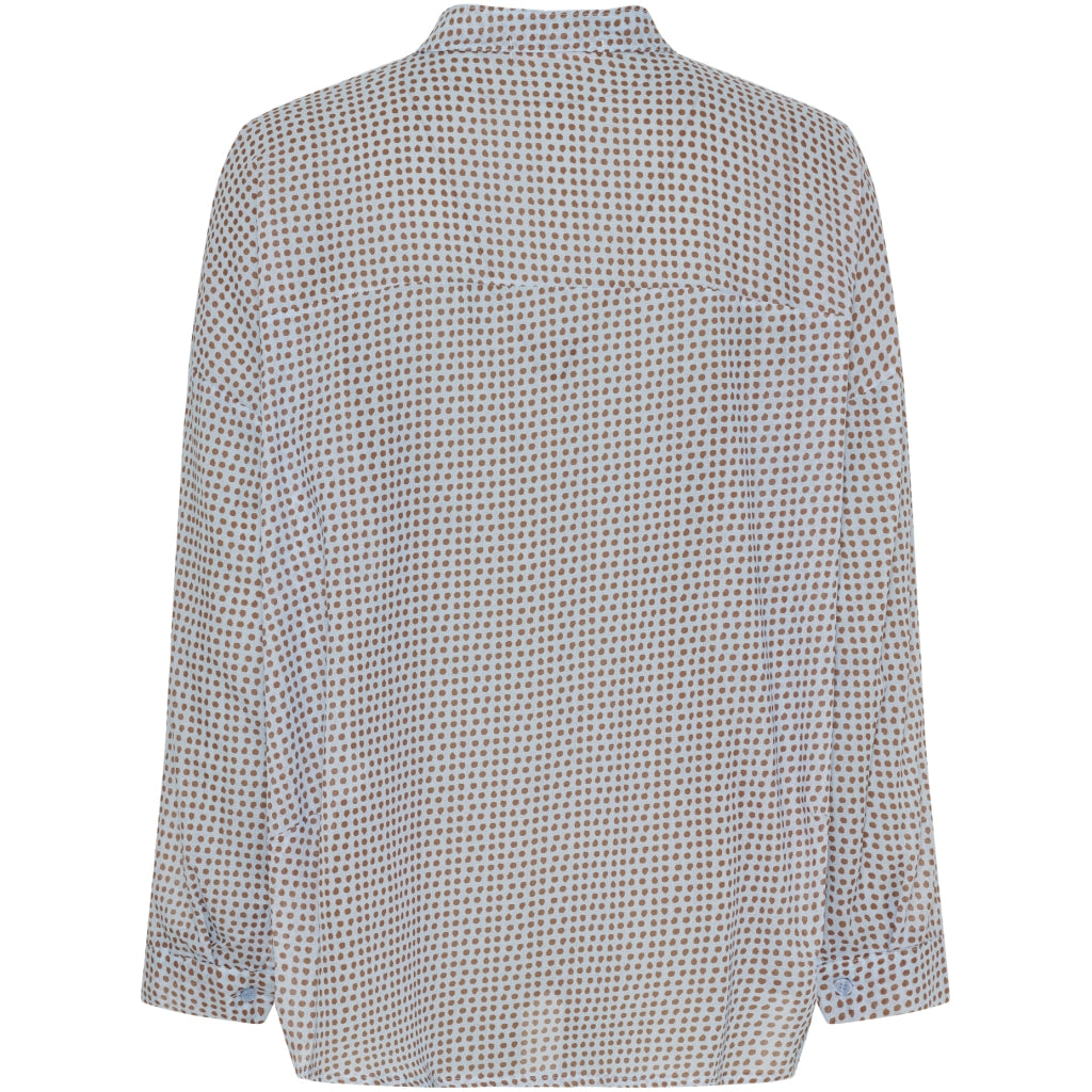 MARTA DU CHATEAU Marta du Chateau dame skjorte MdcLotus 258920 Shirt Blue Dots