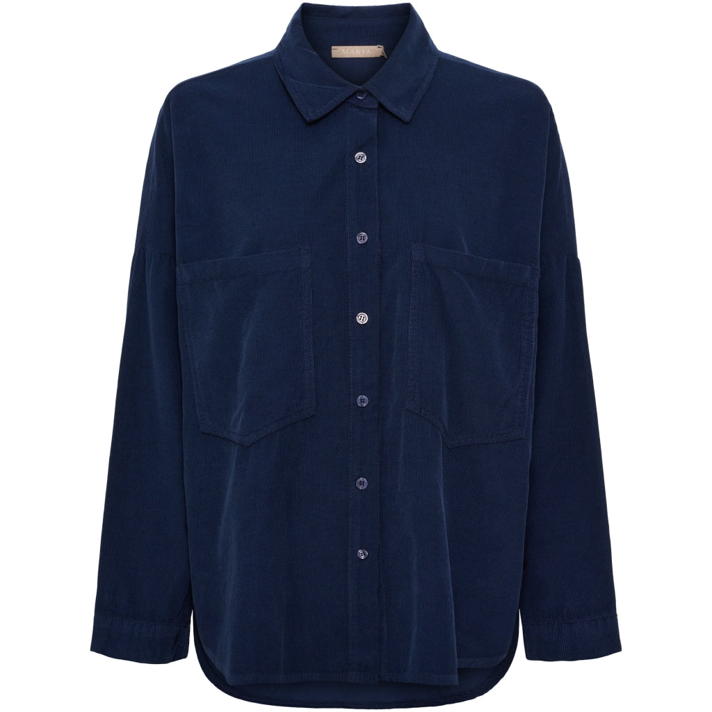 MARTA DU CHATEAU Marta du Chateau dame skjorte MdcMaelys 258037V Shirt BlueProfondo78009