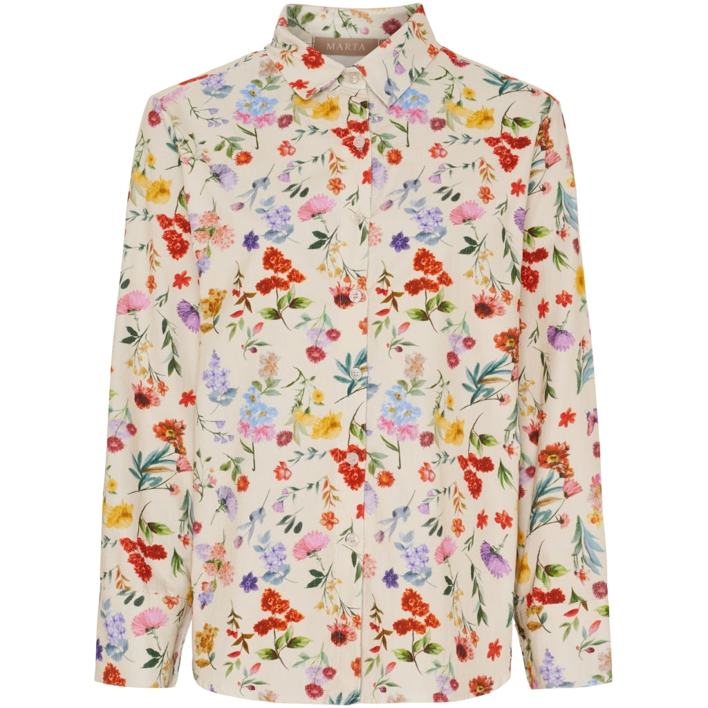MARTA DU CHATEAU Marta du Chateau dame skjorte MdcMagnolia 258042V Shirt Beige Print