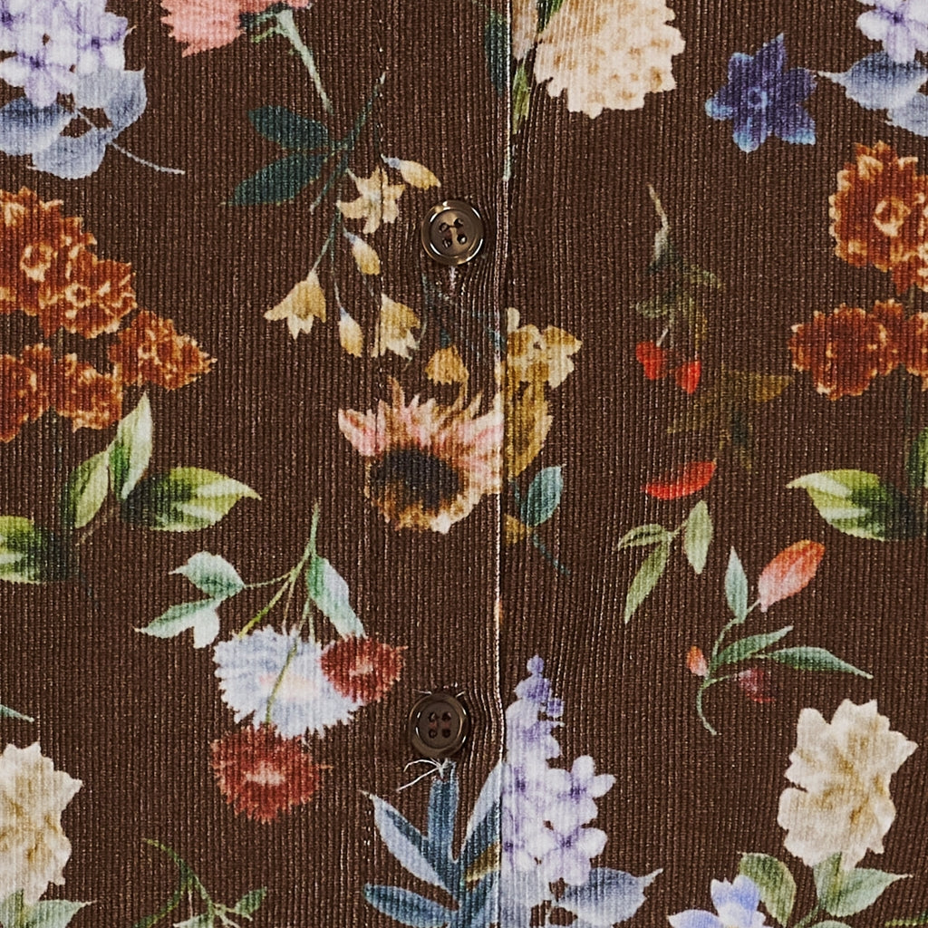 MARTA DU CHATEAU Marta du Chateau dame skjorte MdcMagnolia 258042V Shirt Brown Print