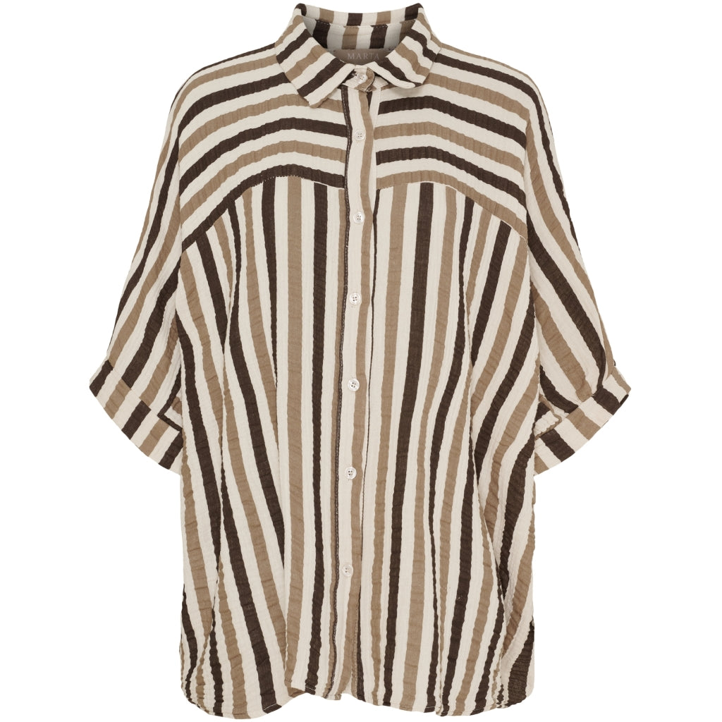 MARTA DU CHATEAU Marta du Chateau dame skjorte MdcMossie 7487C Shirt Camel/brown