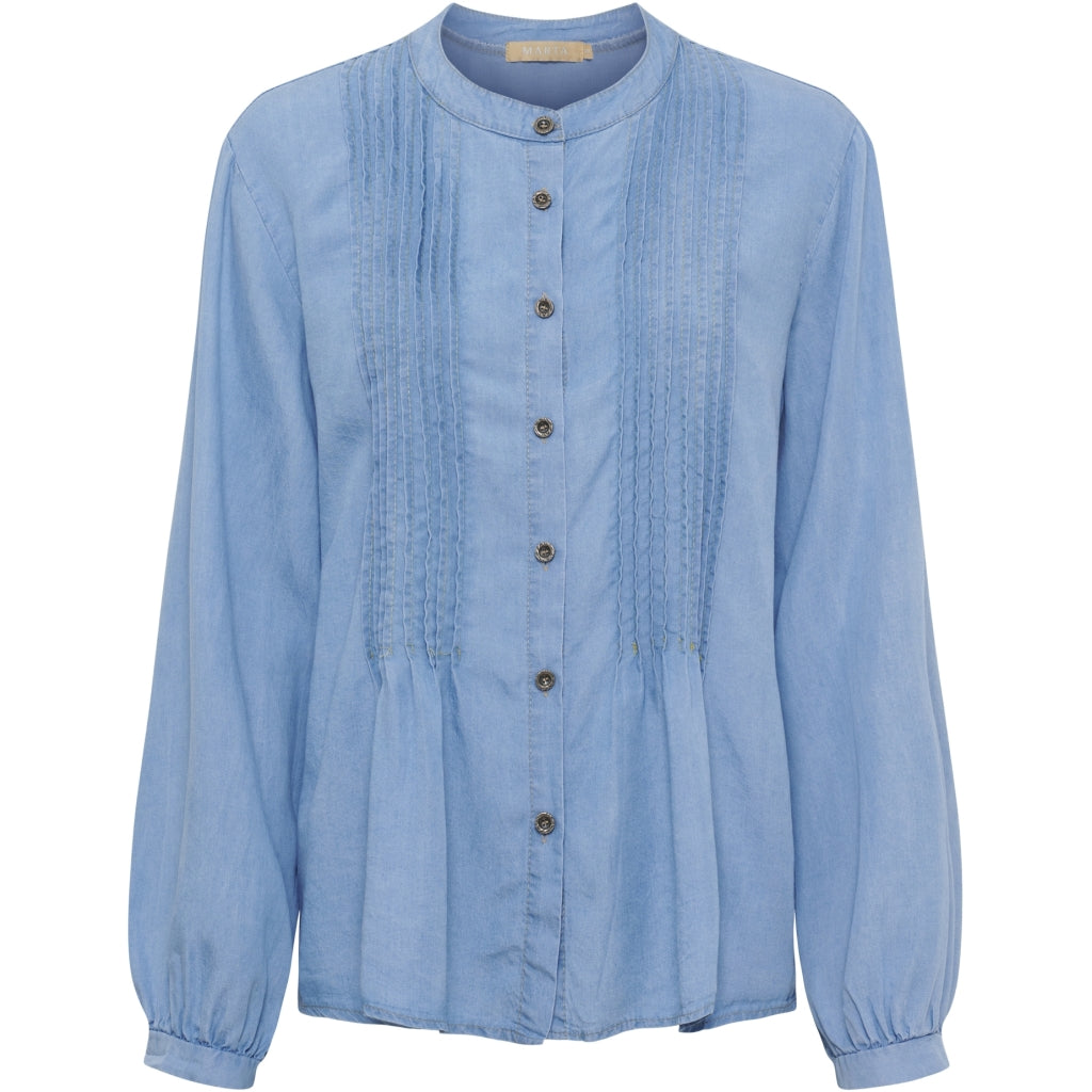 MARTA DU CHATEAU Marta du Chateau dame skjorte MdcRosina SW68139 Shirt Light blue