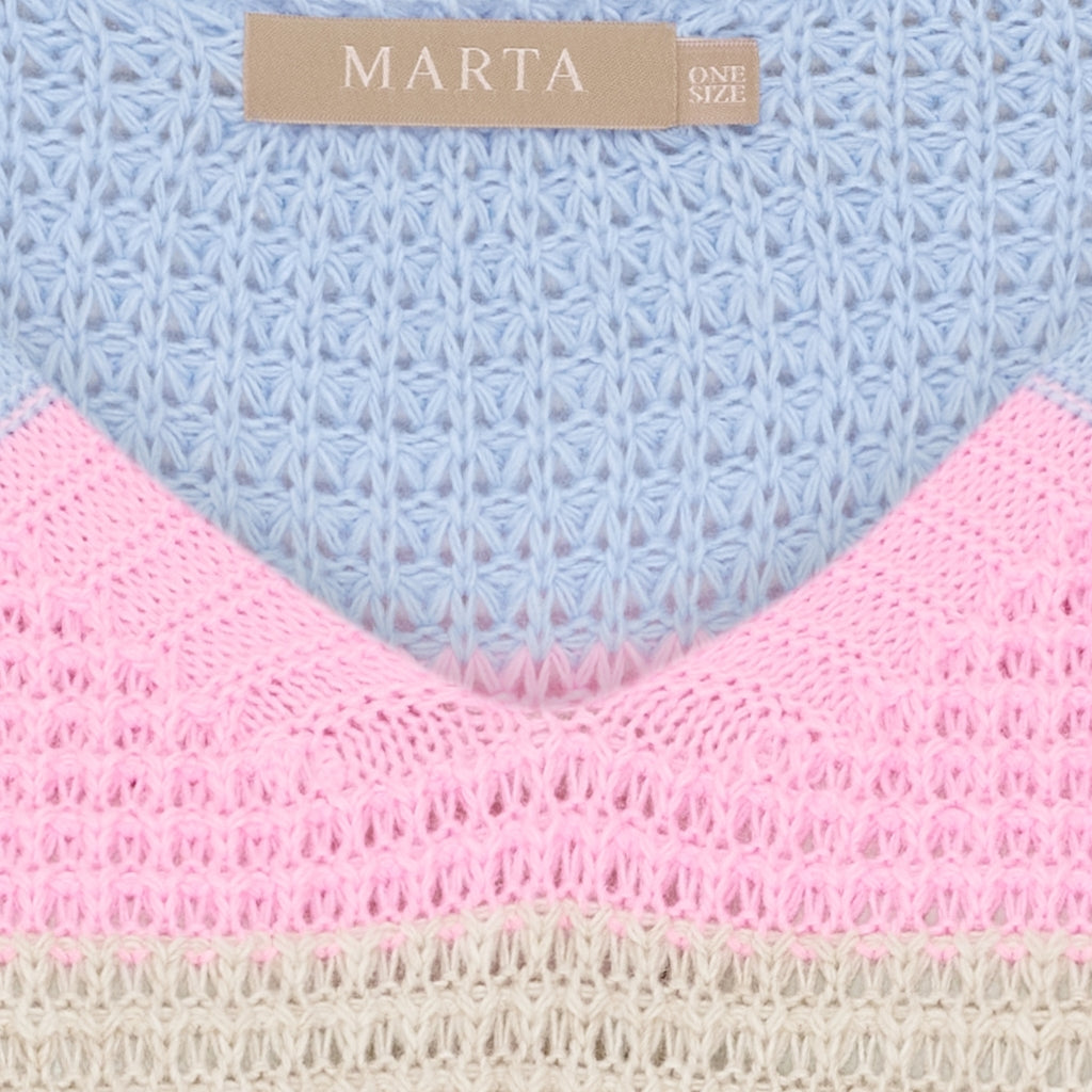 MARTA DU CHATEAU Marta du Chateau dame strik MdcAdela 8075 Knit Celeste