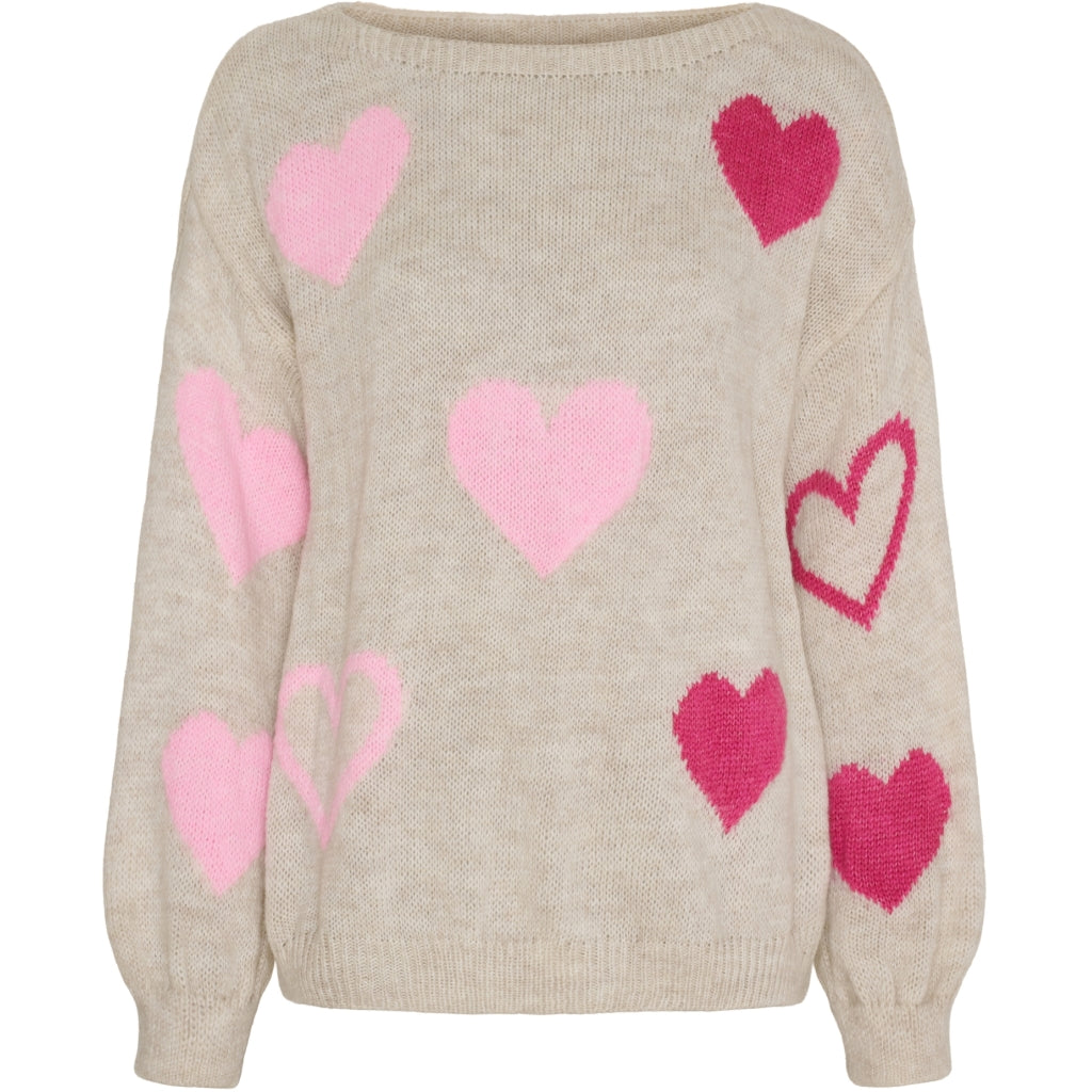 MARTA DU CHATEAU Marta du Chateau dame strik MdcAmarante 64023 Knit Beige/Pink/Amerena