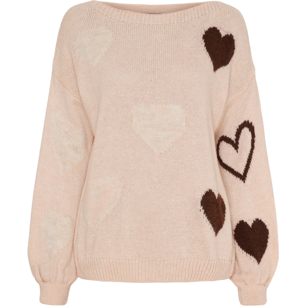 Marta du Chateau dam stickad tröja MdcAmarante 64023 - Beige/Pink/Orange main image 1