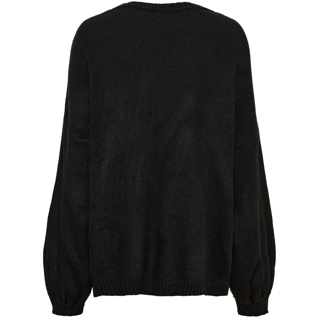 MARTA DU CHATEAU Marta du Chateau dame strik MdcAria 8111 OS Knit Black/Beige