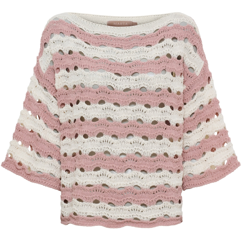 MARTA DU CHATEAU Marta du Chateau dame strik MdcBrandy KN8135 Knit Rosa antique