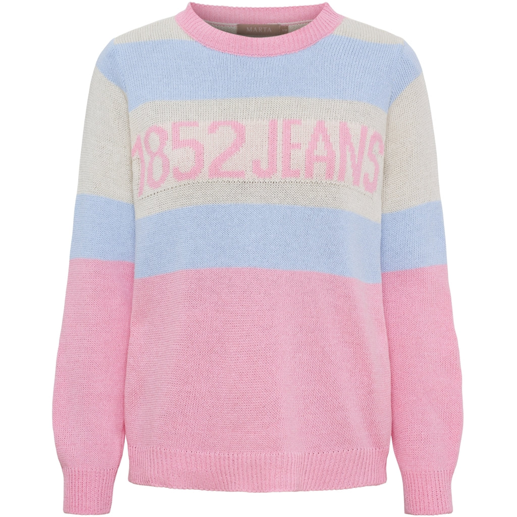 MARTA DU CHATEAU Marta du Chateau dame strik MdcBrielle KN8167 Knit Pink/Sky