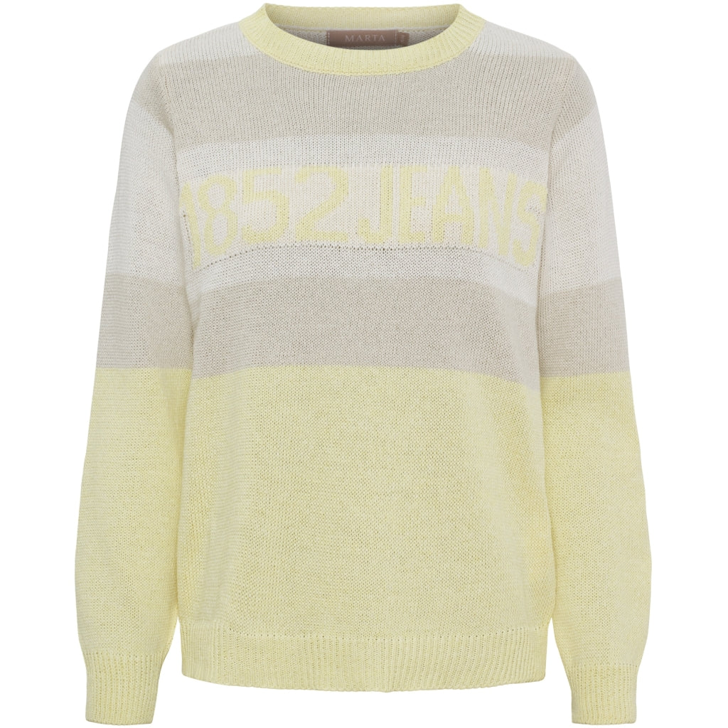 MARTA DU CHATEAU Marta du Chateau dame strik MdcBrielle KN8167 Knit Yellow/Beige