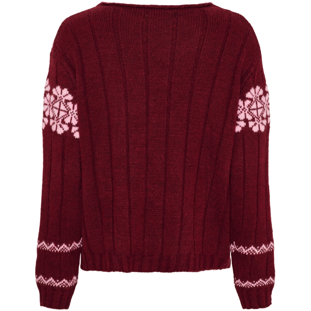 MARTA DU CHATEAU Marta du Chateau dame strik MdcBruna 8154 Knit Bordeaux/Pink