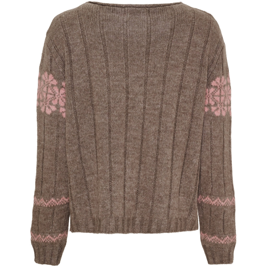 VILA dame strik VIDOTTIE - Jazzy CARMINE ROSE DOTS