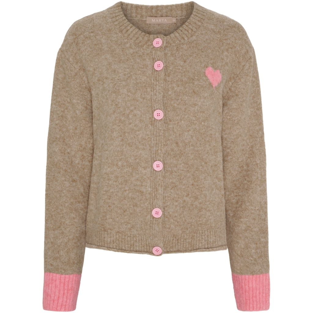 MARTA DU CHATEAU Marta du Chateau dame strik MdcCalla KNA052 Knit Fango/PinkW057