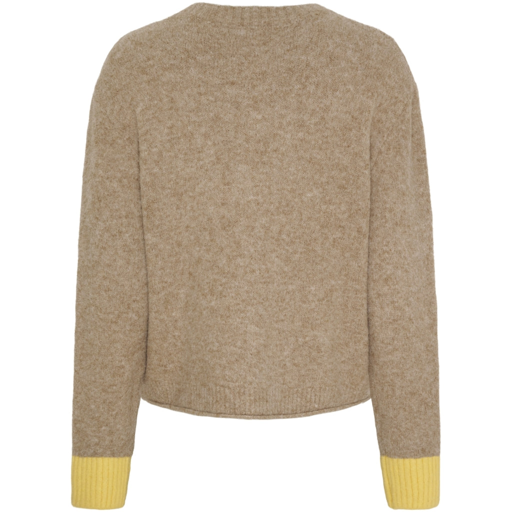 MARTA DU CHATEAU Marta du Chateau dame strik MdcCalla KNA052 Knit Fango/YellowW057