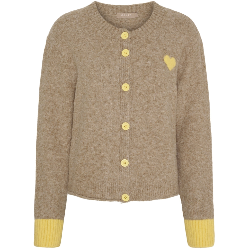 MARTA DU CHATEAU Marta du Chateau dame strik MdcCalla KNA052 Knit Fango/YellowW057
