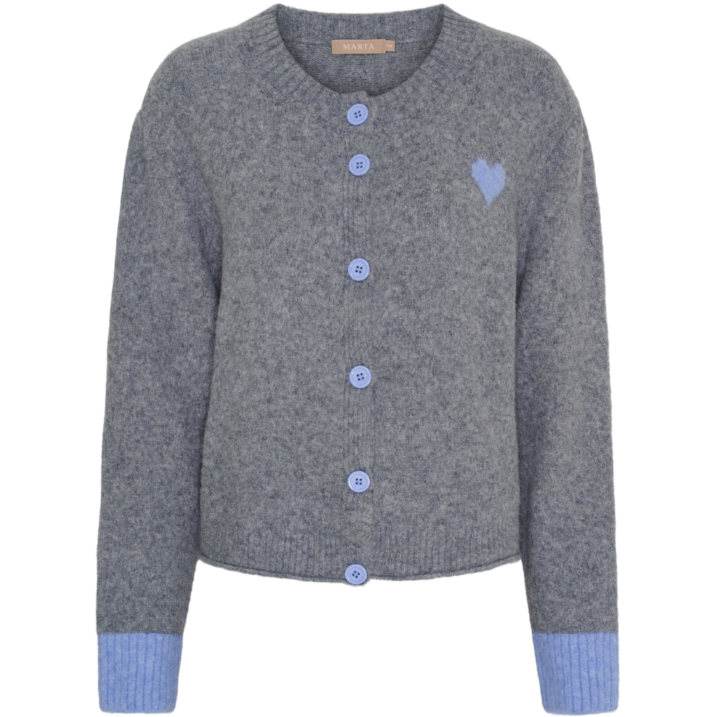 MARTA DU CHATEAU Marta du Chateau dame strik MdcCalla KNA052 Knit Grey/BlueW079