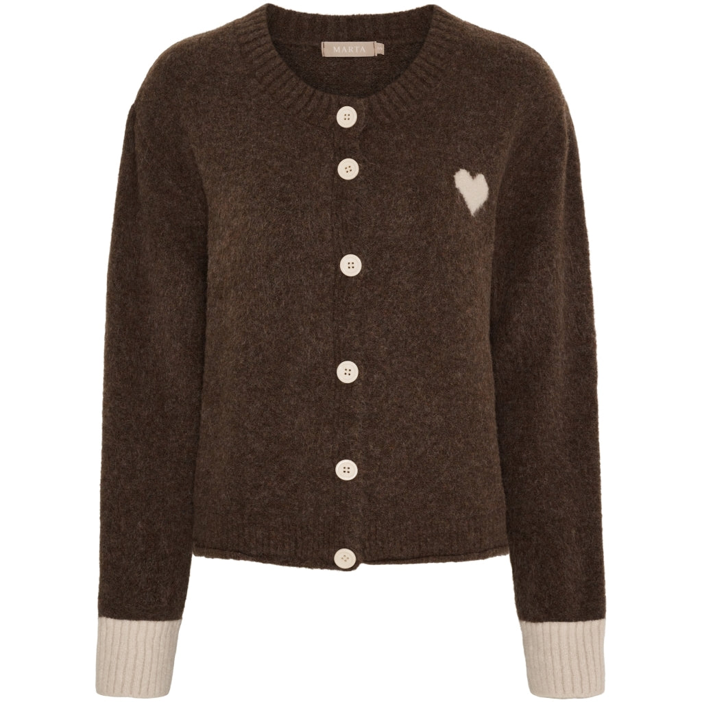 MARTA DU CHATEAU Marta du Chateau dame strik MdcCalla KNA052 Knit Moro/BeigeW088