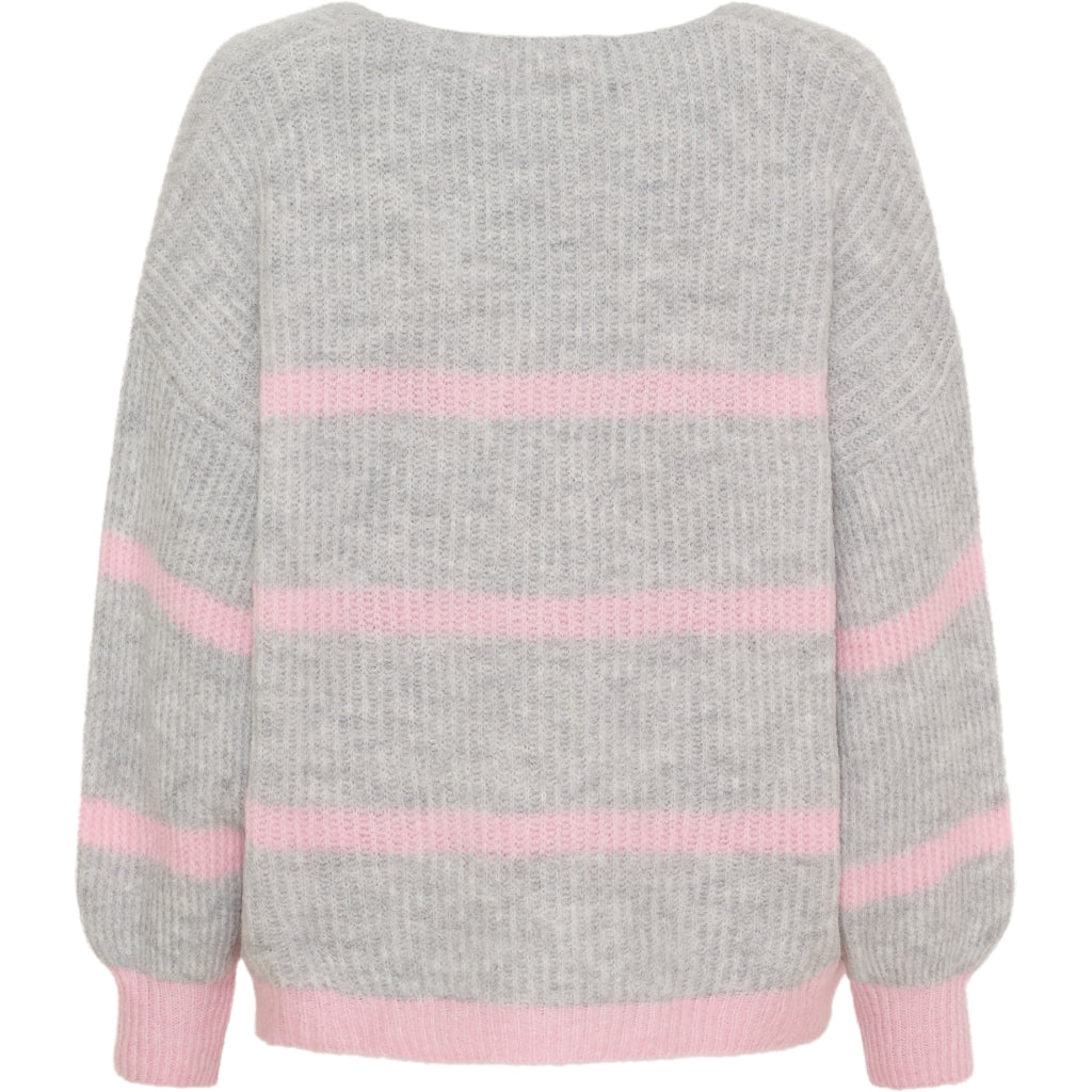 MARTA DU CHATEAU Marta du Chateau dame strik MdcCarene 2402 Knit LightGrey/BabyPink