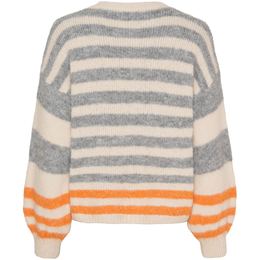 MARTA DU CHATEAU Marta du Chateau dame strik MdcCassie 8130 Knit Beige/Grigio8808/Orange8823