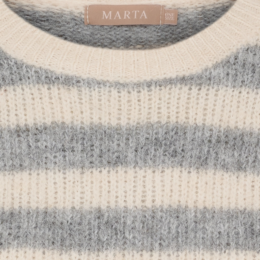 MARTA DU CHATEAU Marta du Chateau dame strik MdcCassie 8130 Knit Beige/Grigio8808/Orange8823