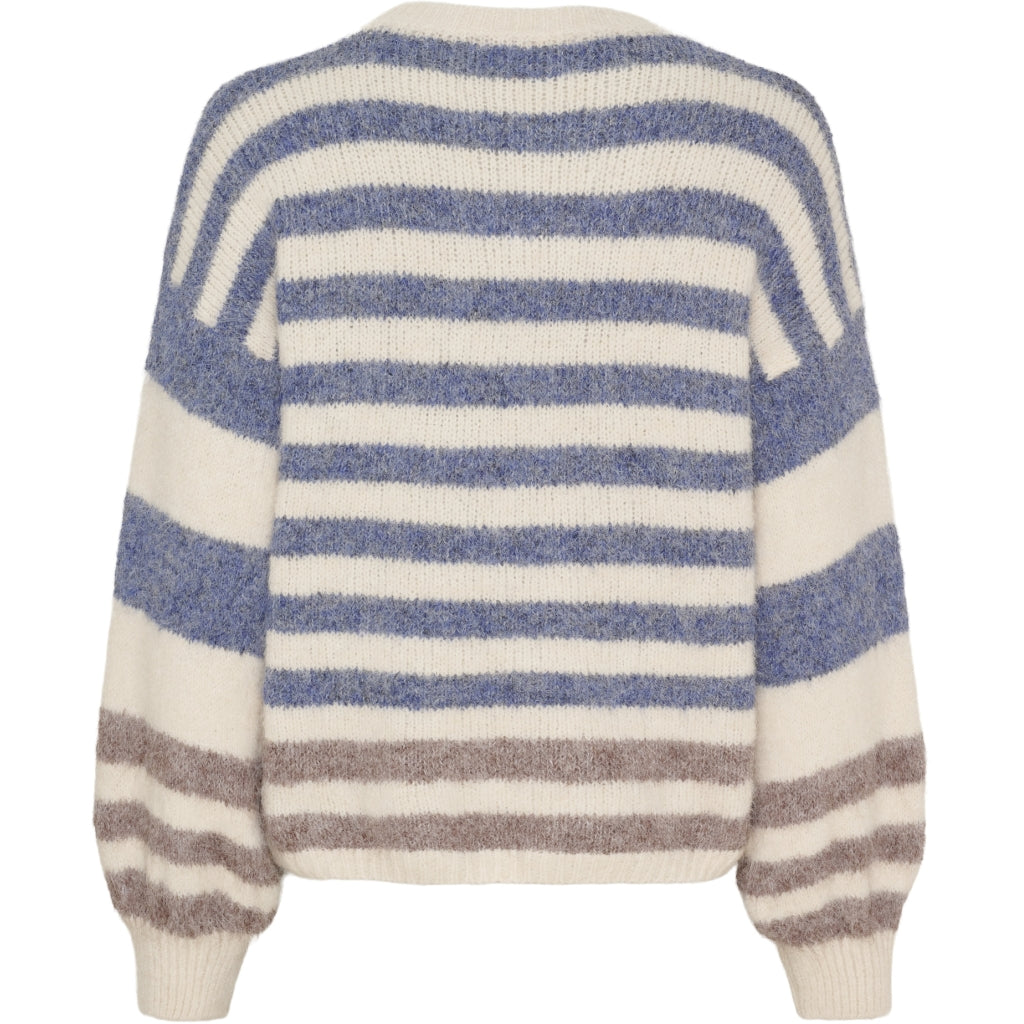 MARTA DU CHATEAU Marta du Chateau dame strik MdcCassie 8130 Knit Beige/Jeans8819/Fango8804