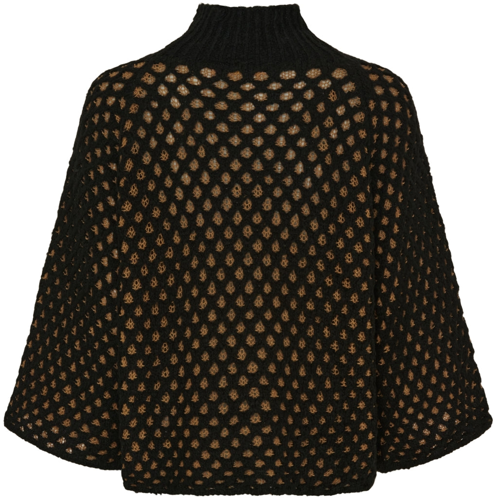 MARTA DU CHATEAU Marta du Chateau dame strik MdcClemence 24614 Knit black/Camello