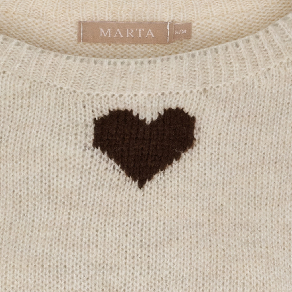 MARTA DU CHATEAU Marta du Chateau dame strik MdcClover 9582 Knit Beige
