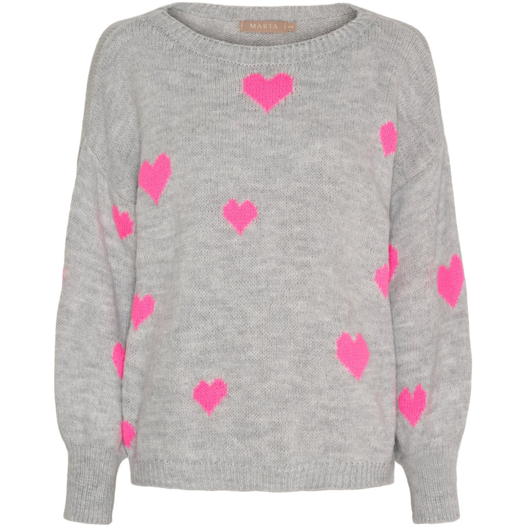 MARTA DU CHATEAU Marta du Chateau dame strik MdcClover 9582 Knit Grey