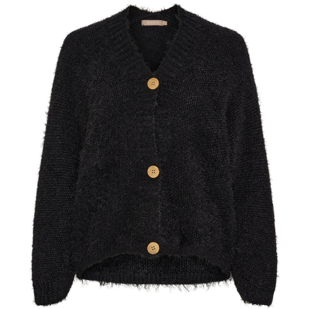MARTA DU CHATEAU Marta du Chateau dame strik MdcDakota 809 Cardigan Black