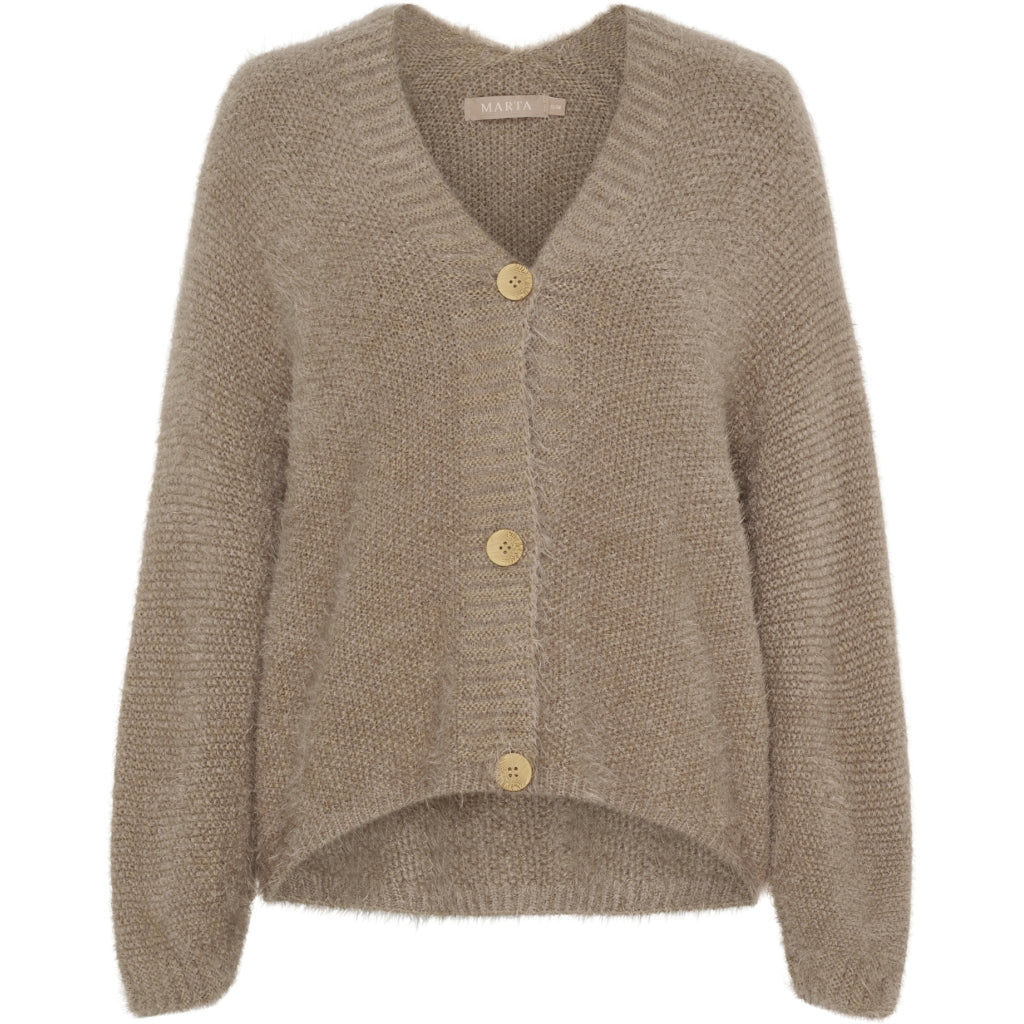MARTA DU CHATEAU Marta du Chateau dame strik MdcDakota 809 Cardigan Dark Fango